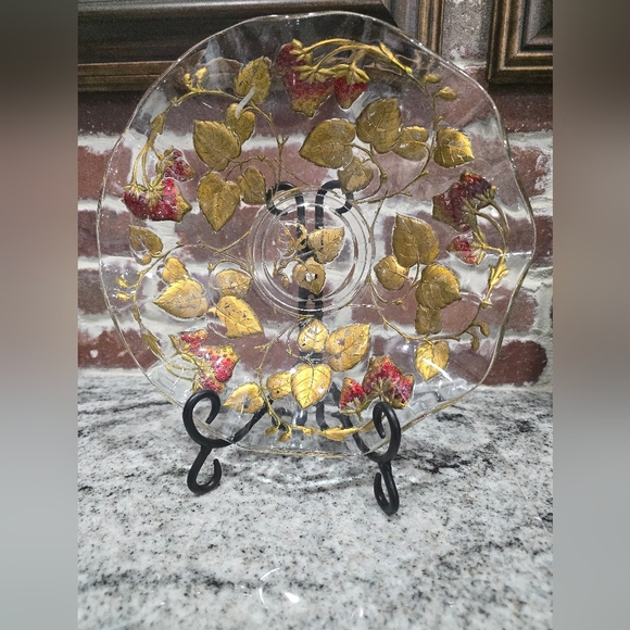 Antique Goofus Glass Plate - Picture 2 of 5